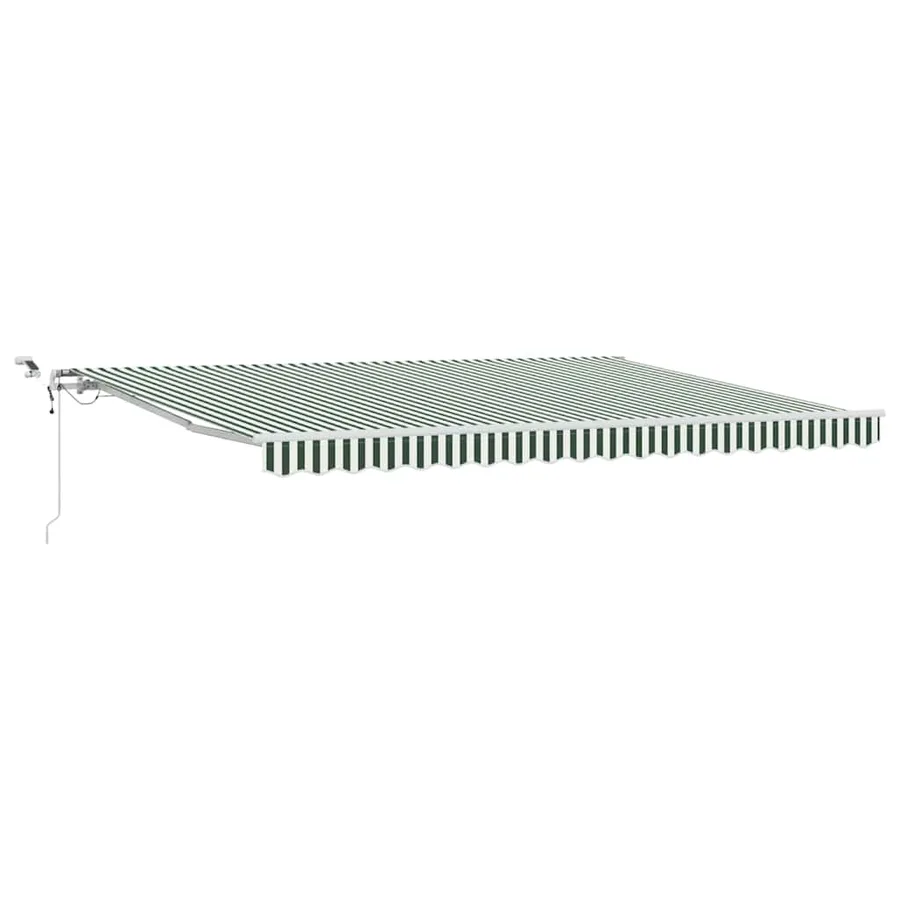 Auvent rétractable Vert et blanc 450 × 350 cm Polyester - 2