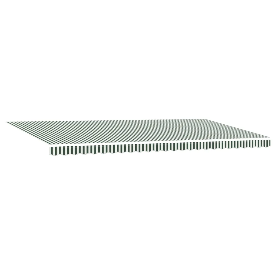Auvent rétractable Vert et blanc 600 × 300 cm Polyester - 5