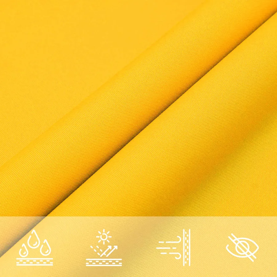 Voile d'ombrage jaune 2x2x2 m 100% polyester Oxford - 7