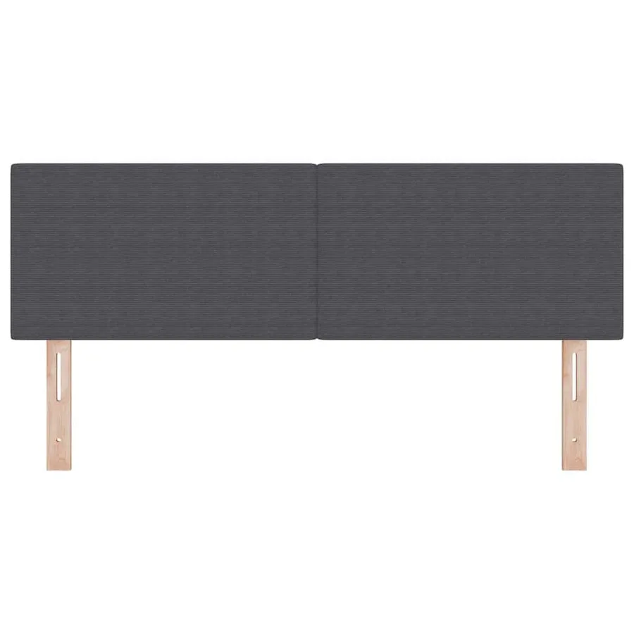 Tête de lit Gris foncé 160 cm Tissu en velours côtelé - 4