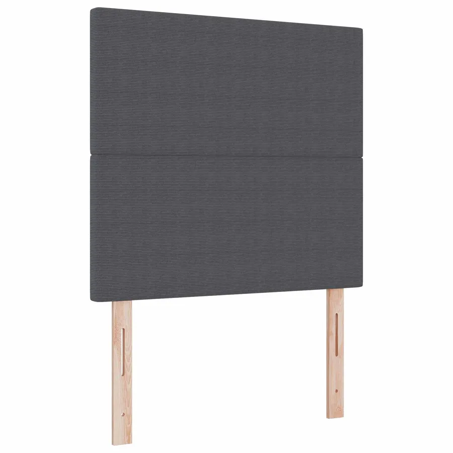 Tête de lit LED Gris foncé 80 cm Tissu en velours côtelé - 2