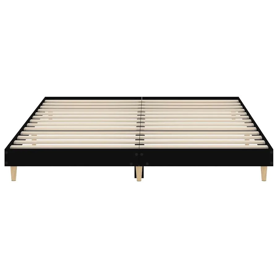 Cadre de lit sans matelas noir 120x200 cm - 6
