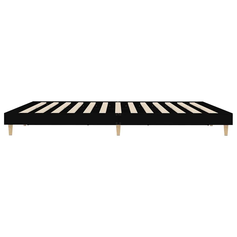 Cadre de lit sans matelas noir 120x200 cm - 7