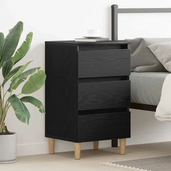 Cabinet de chevet Chêne noir 40 x 35 x 69 cm Bois d'ingénierie