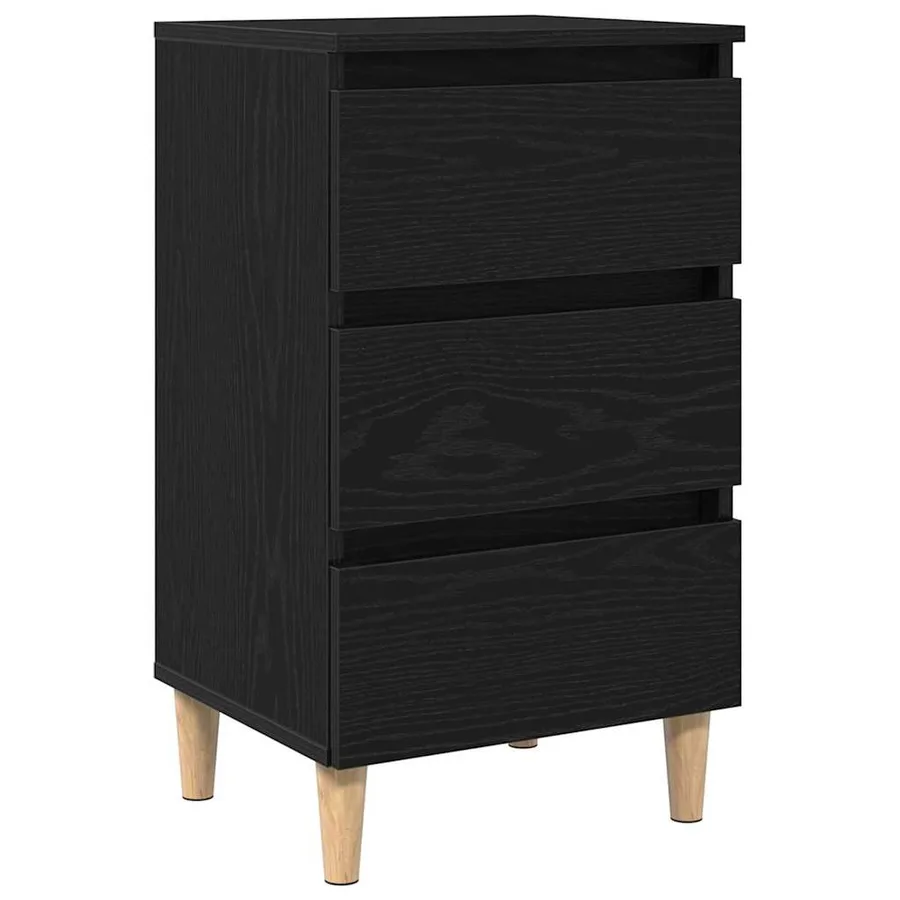 Cabinet de chevet Chêne noir 40 x 35 x 69 cm Bois d'ingénierie - 2