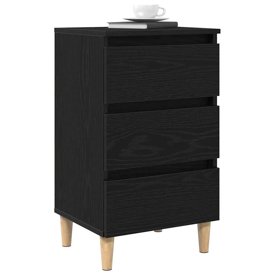 Cabinet de chevet Chêne noir 40 x 35 x 69 cm Bois d'ingénierie - 3