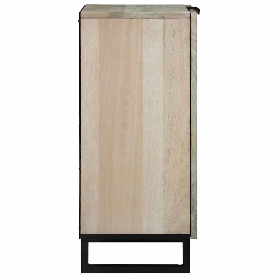 Buffet Blanc 60 x 33,5 x 75 cm Bois de mangue massif - 4