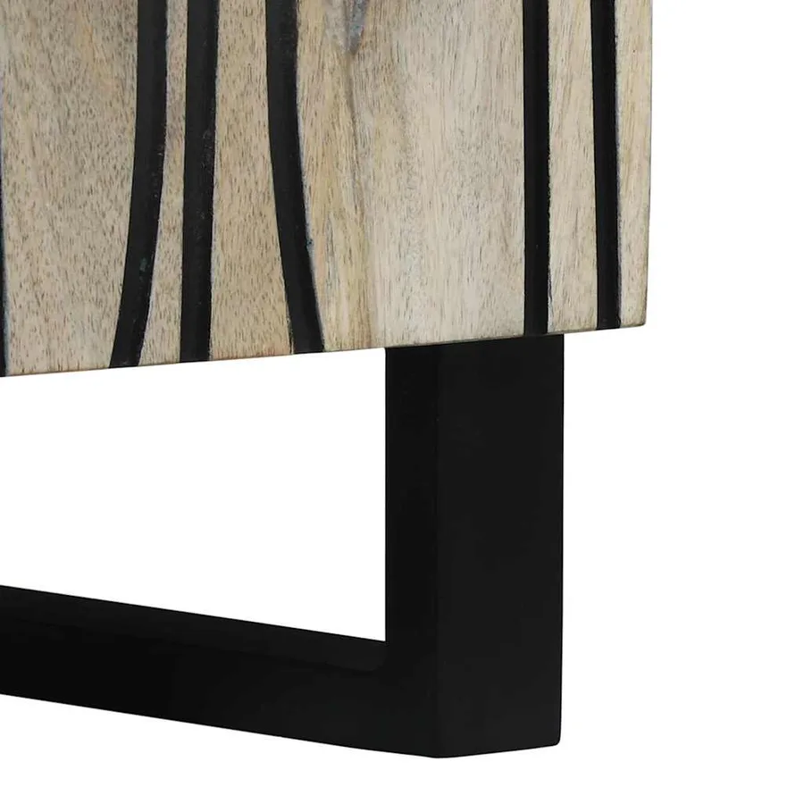 Buffet Blanc 60 x 33,5 x 75 cm Bois de mangue massif - 8