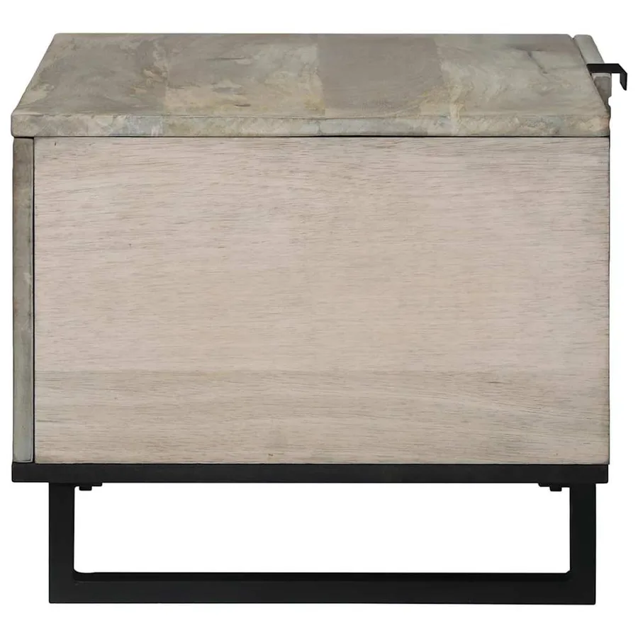 Table basse Blanc 80 x 50 x 40 cm Bois d'ingénierie - 4