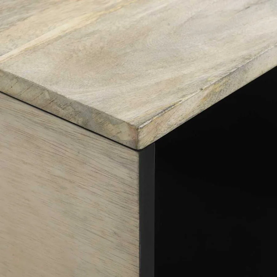 Table basse Blanc 80 x 50 x 40 cm Bois d'ingénierie - 6