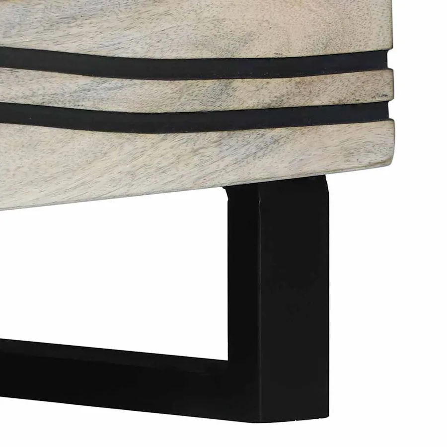 Table basse Blanc 80 x 50 x 40 cm Bois d'ingénierie - 8