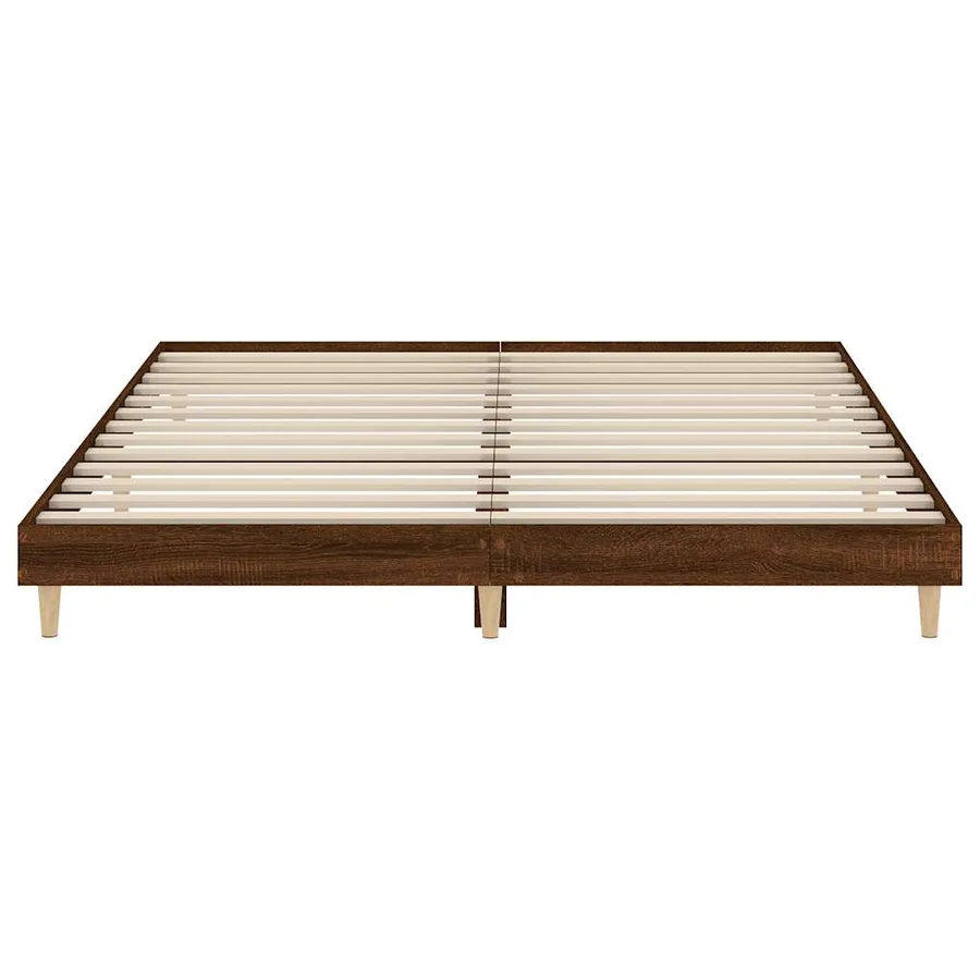 Cadre de lit sans matelas chêne marron 120x200 cm - 6