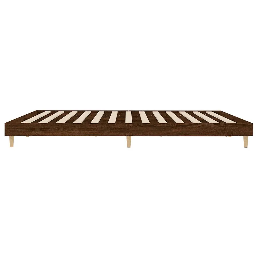 Cadre de lit sans matelas chêne marron 120x200 cm - 7