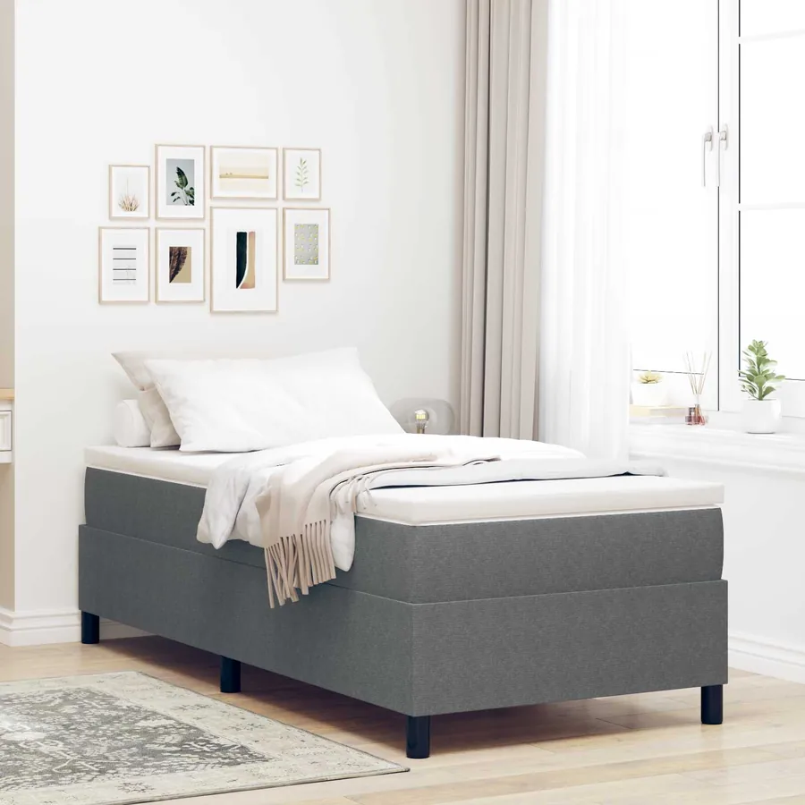 Cadre de lit plateforme Gris clair 80 x 200 cm