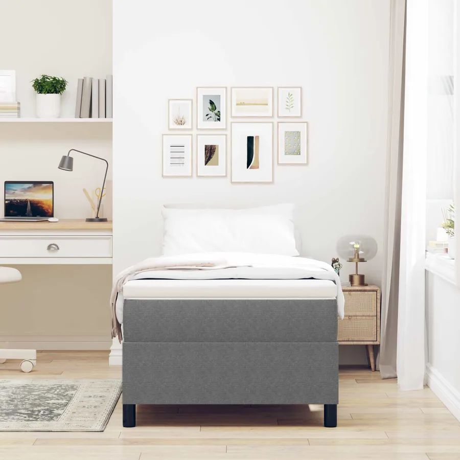 Cadre de lit plateforme Gris clair 80 x 200 cm - 3