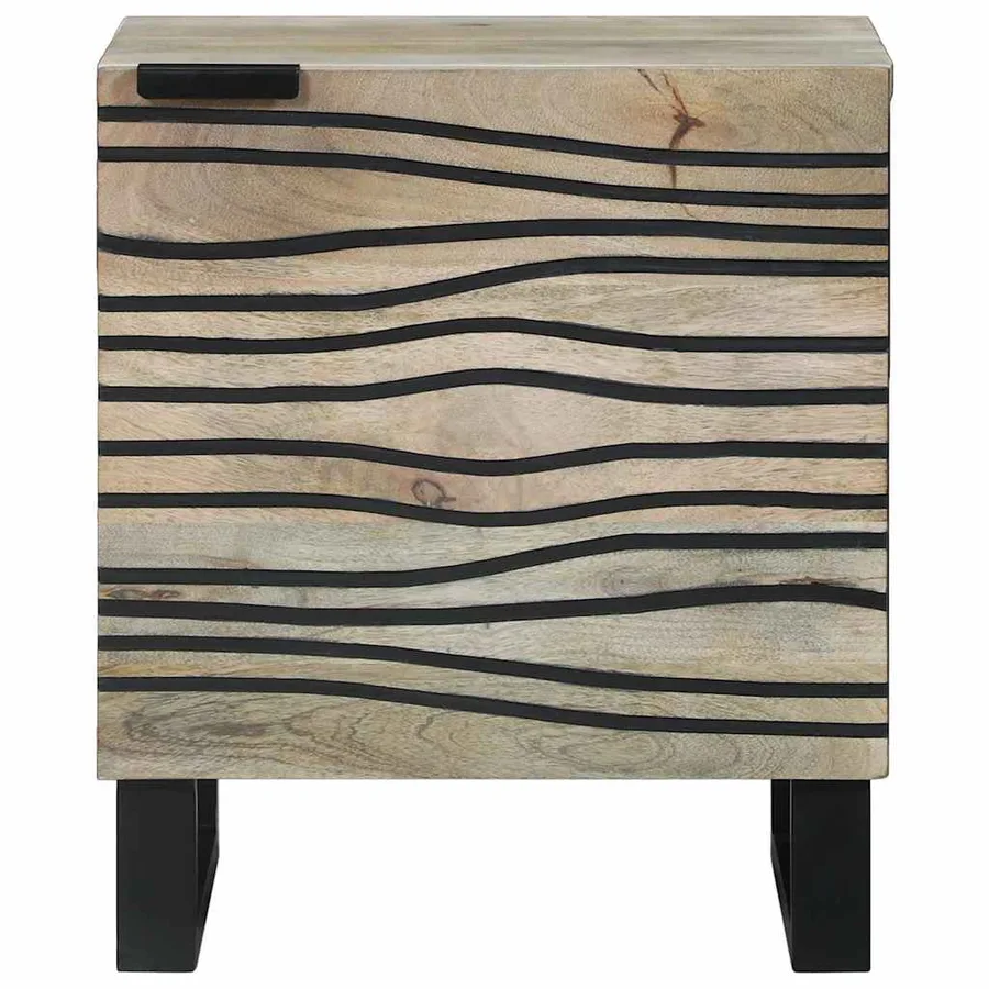 Table de chevet 2 pcs Blanc 40 x 33 x 46 cm Bois d'ingénierie - 4
