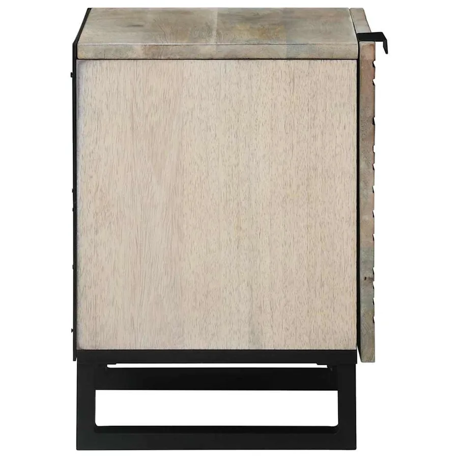 Table de chevet 2 pcs Blanc 40 x 33 x 46 cm Bois d'ingénierie - 5