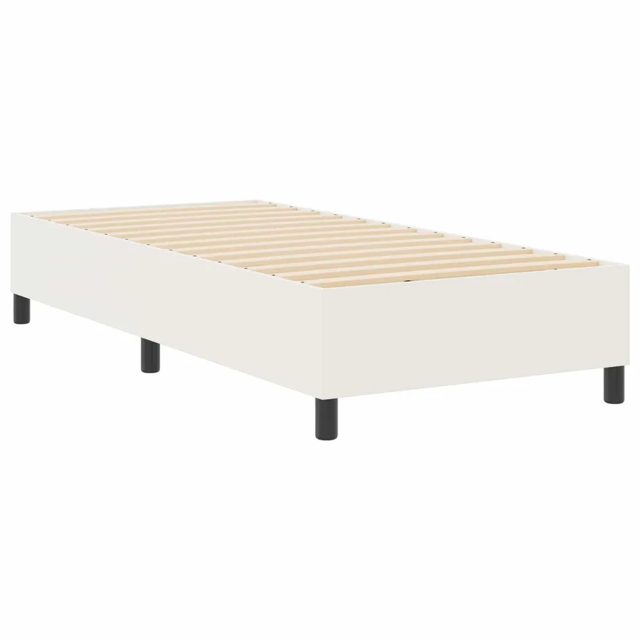 Cadre de lit plateforme Crème 100 x 200 cm - 2