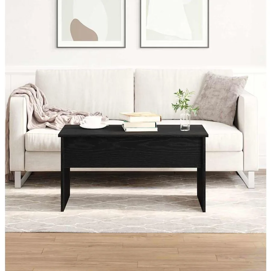 Table basse Chêne noir 80 x 50,5 x 41,5 cm Bois d'ingénierie