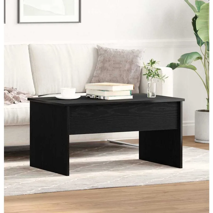 Table basse Chêne noir 80 x 50,5 x 41,5 cm Bois d'ingénierie - 4