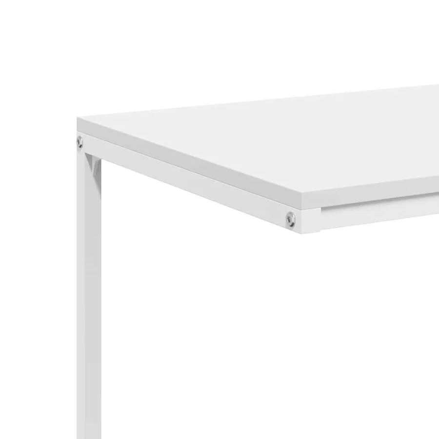 Table d'appoint Blanc 55x35x66 cm Bois d'ingénierie - 7