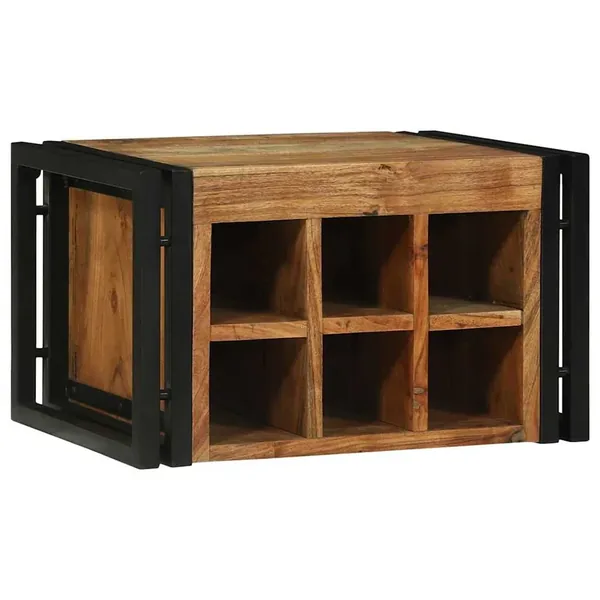 Étagère à vin 2 pcs 46 x 35 x 27,5 cm Bois d'Acacia Massif
