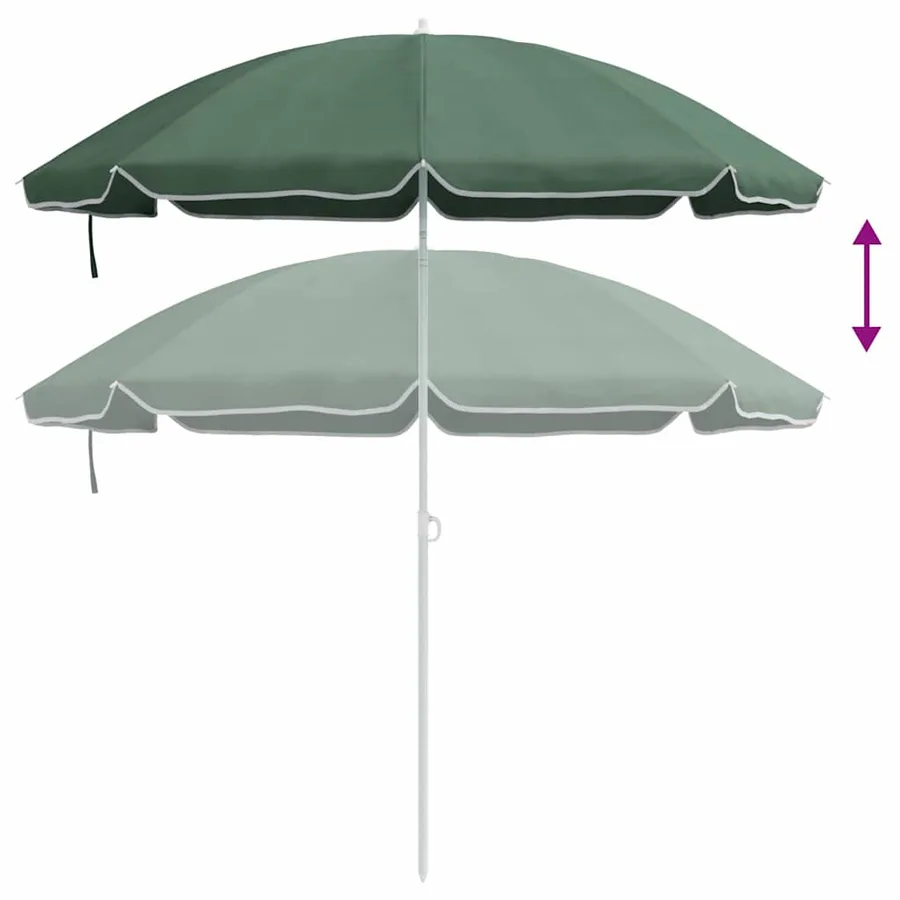 Parasol de jardin polyester 170T Vert - 6