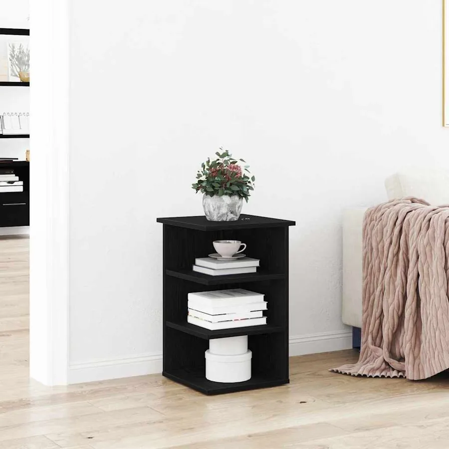 Meuble d'appoint Chêne noir 35 x 35 x 55 cm Bois d'ingénierie