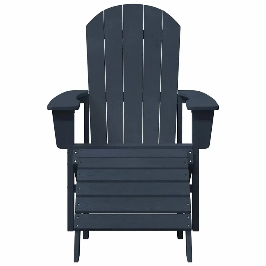 Chaise de jardin 2 pcs Bleu marine 83 x 74 x 92 cm Polyéthylène - 5