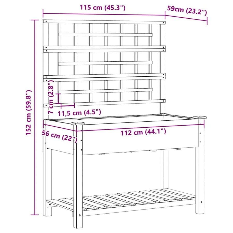 Cache-pot de jardin Beige 115 x 60,5 x 153 cm - 8
