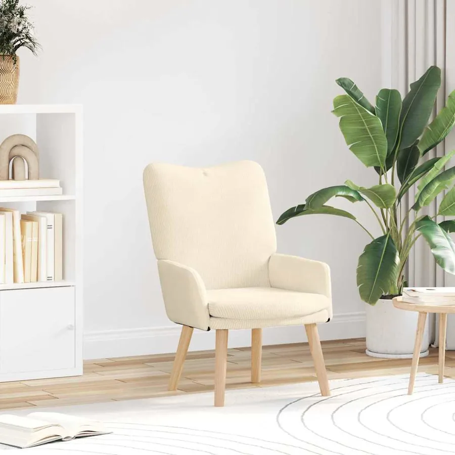 fauteuil Crème 63 x 67 x 94 cm tissu
