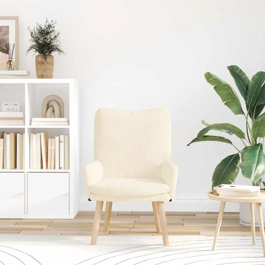 fauteuil Crème 63 x 67 x 94 cm tissu - 3