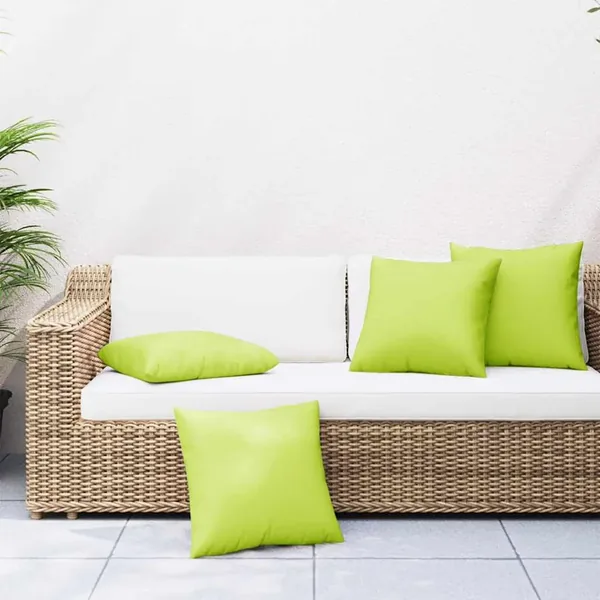 Coussins de canapé 4 pcs vert vif 60x60 cm en tissu