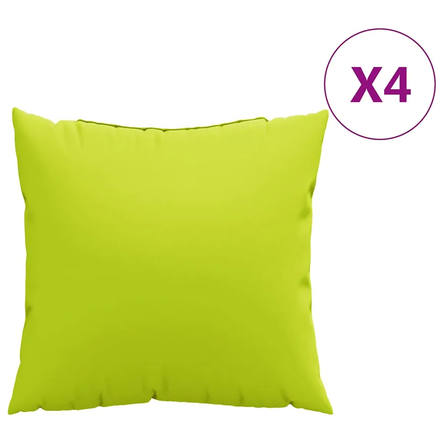 Coussins de canapé 4 pcs vert vif 60x60 cm en tissu - 2