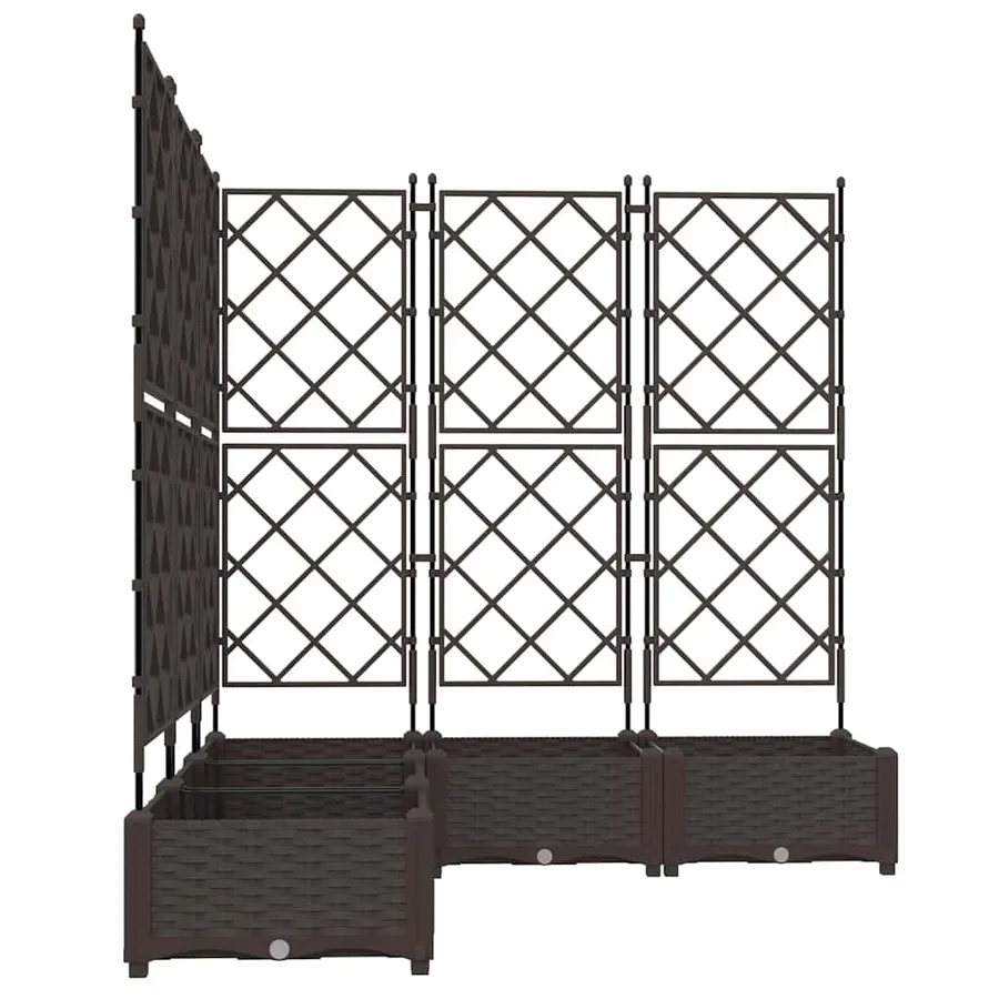 Cache-pot de jardin 5 pc Marron 120 x 120 x 125,5 cm PP - 5