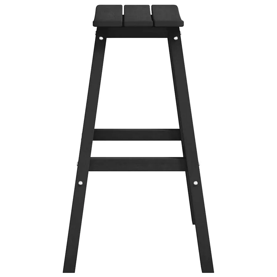 Ensemble de bar de jardin 6 pcs Noir HDPE - 6