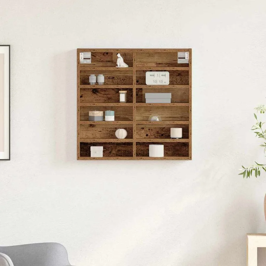 Vitrine Bois ancien 60 x 8,5 x 58 cm Bois d'ingénierie - 4