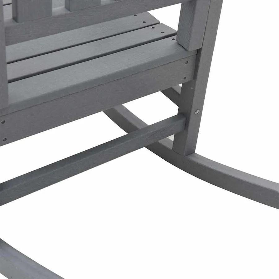 Chaise à bascule 3 pcs Gris clair Polyéthylène - 7