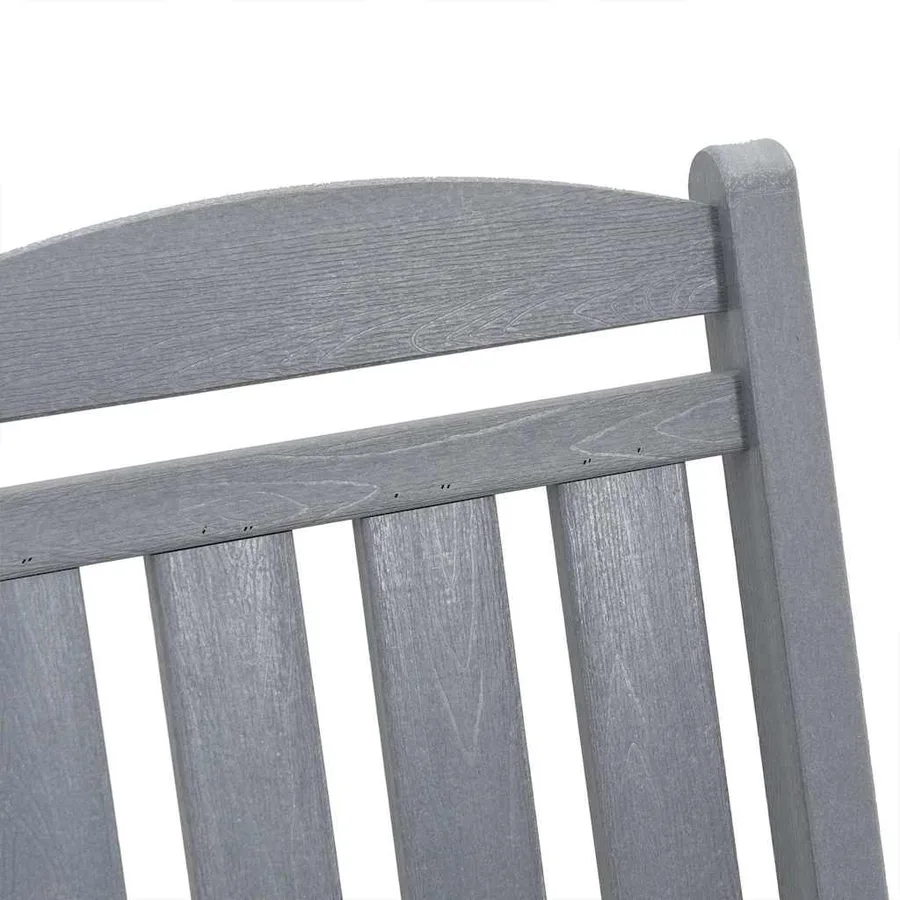 Chaise à bascule 3 pcs Gris clair Polyéthylène - 9