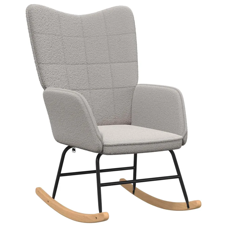 Chaise à bascule Gris clair Tissu Sherpa - 2