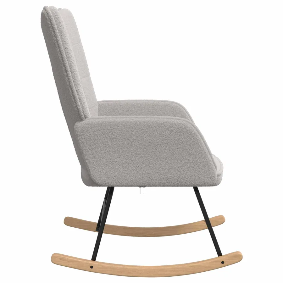 Chaise à bascule Gris clair Tissu Sherpa - 4