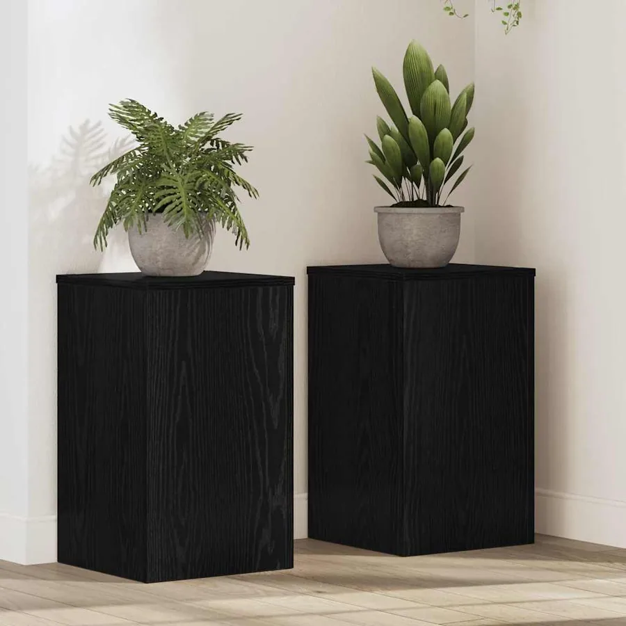Support de Plante 2 pcs Chêne noir 30 x 30 x 50 cm