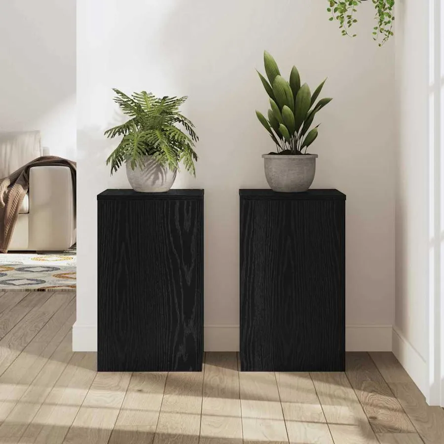 Support de Plante 2 pcs Chêne noir 30 x 30 x 50 cm - 4
