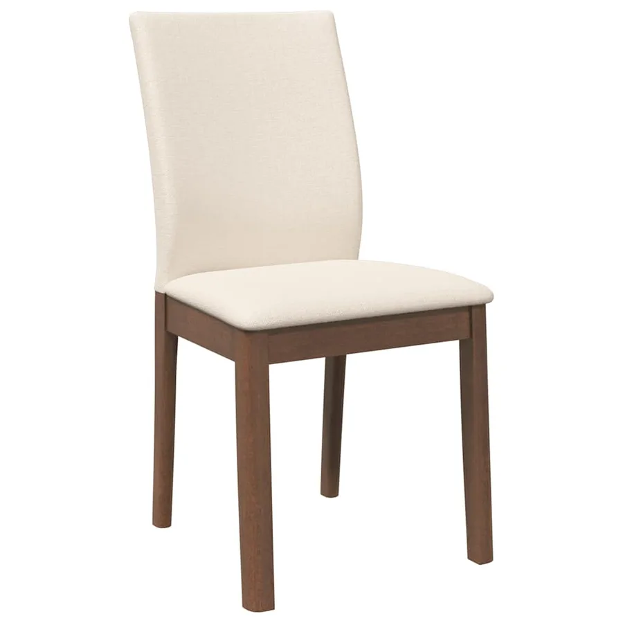 Chaises à manger coussins 2 pcs marron bois massif caoutchouc - 4