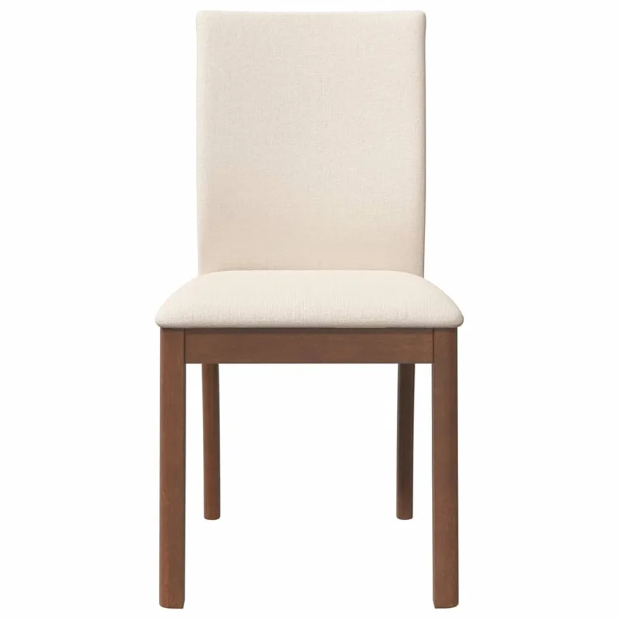 Chaises à manger coussins 2 pcs marron bois massif caoutchouc - 5