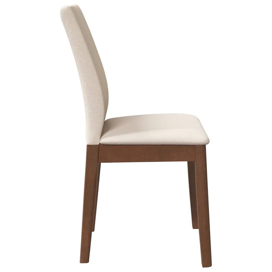 Chaises à manger coussins 2 pcs marron bois massif caoutchouc - 6