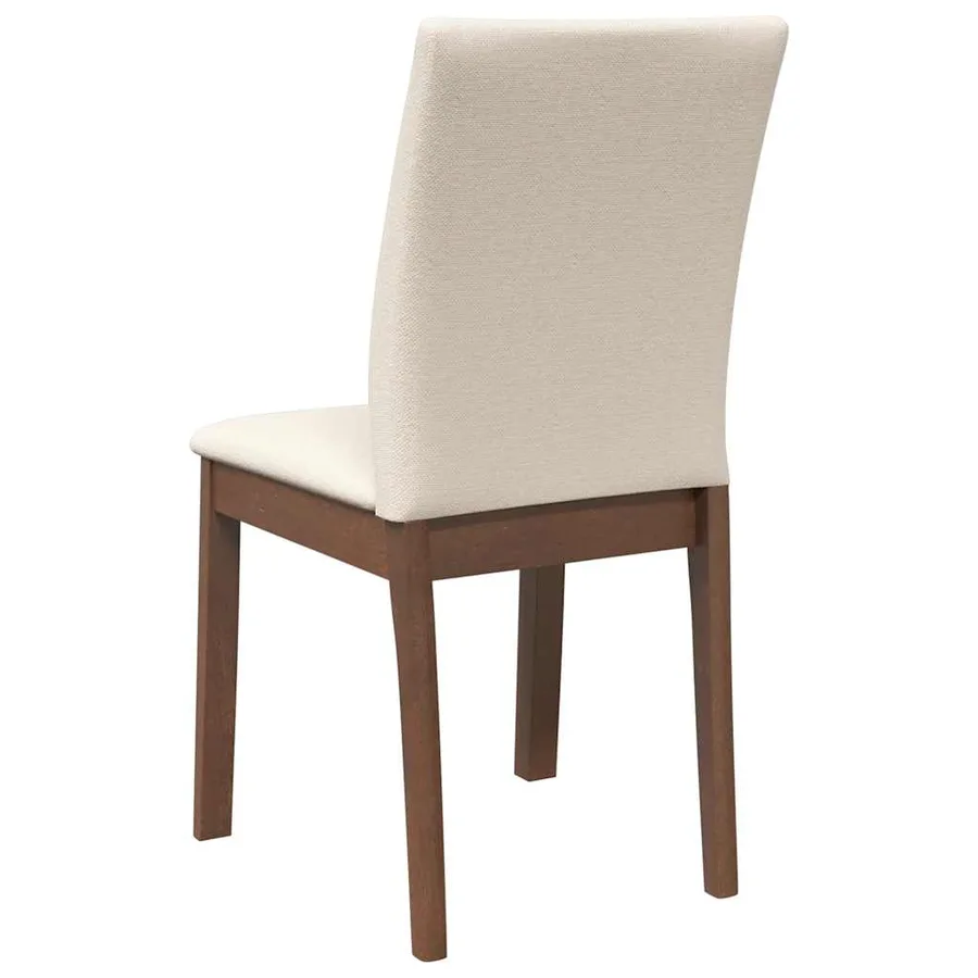 Chaises à manger coussins 2 pcs marron bois massif caoutchouc - 7