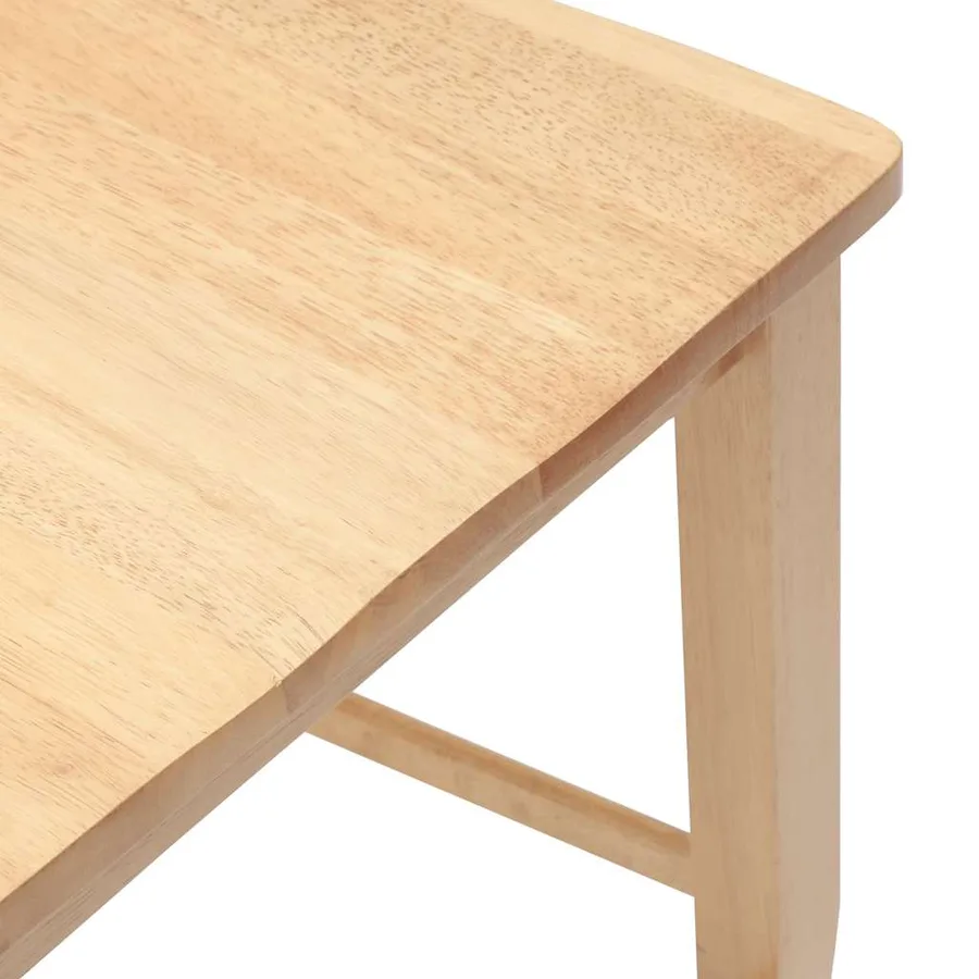 Tabourets de bar (lot de 2) en bois massif naturel et caoutchouc - 8