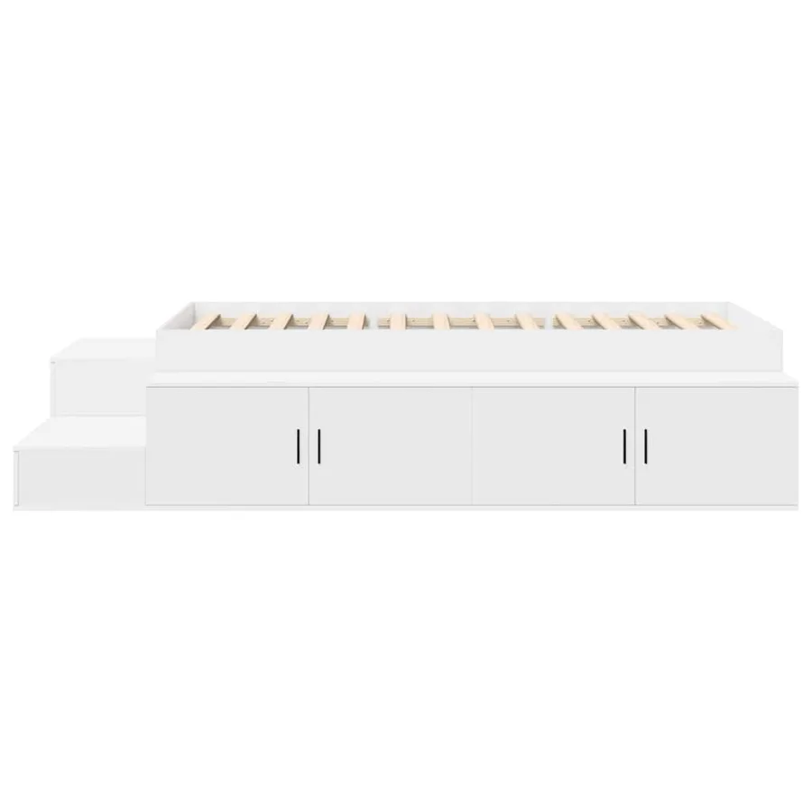 Cadre de lit avec rangement Blanc 80 cm Bois d'ingénierie - 7