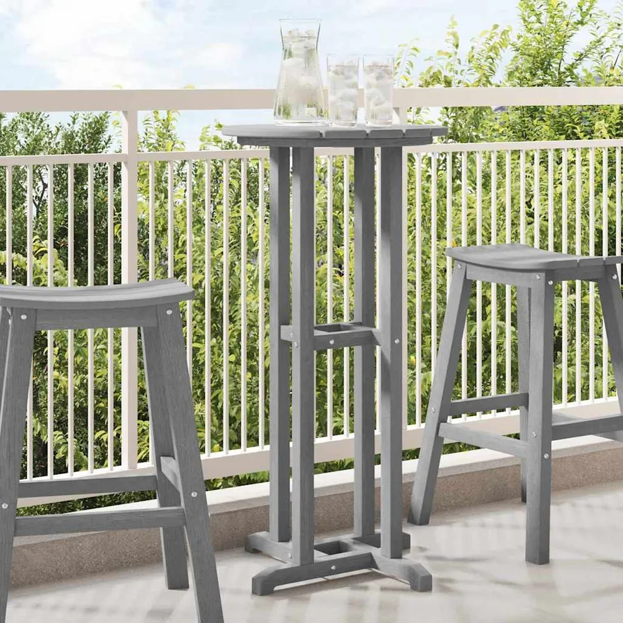 Table de bar Gris clair 55 x 55 x 107 cm Polyéthylène